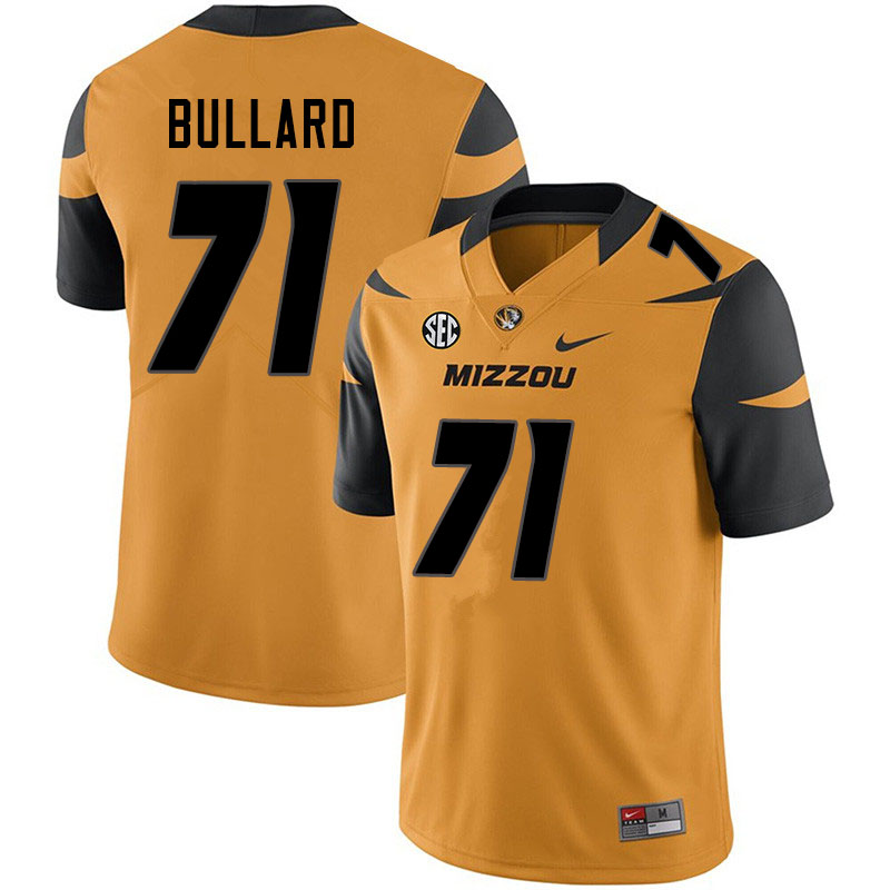 Men #71 D.J. Bullard Missouri Tigers College Football Jerseys Sale-Yellow